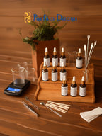 3 Basamaklı Bambu Parfüm Hammadde Organizer Rafı - Parfüm Dizayn