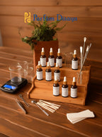 3 Basamaklı Bambu Parfüm Hammadde Organizer Rafı - Parfüm Dizayn